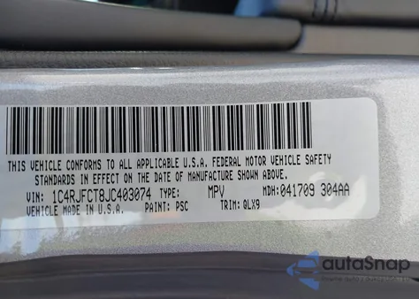2018 Jeep Grand Cherokee High Altitude 4X4 z USA, uszkodzony, nr VIN 1C4RJFCT8JC403074